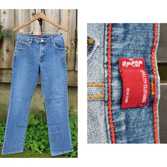Levi's Women's 550 Vintage 90s "Levi.com" - Relaxed Boot Cut Jeans - Med 28 x 30 - Picture 1 of 12